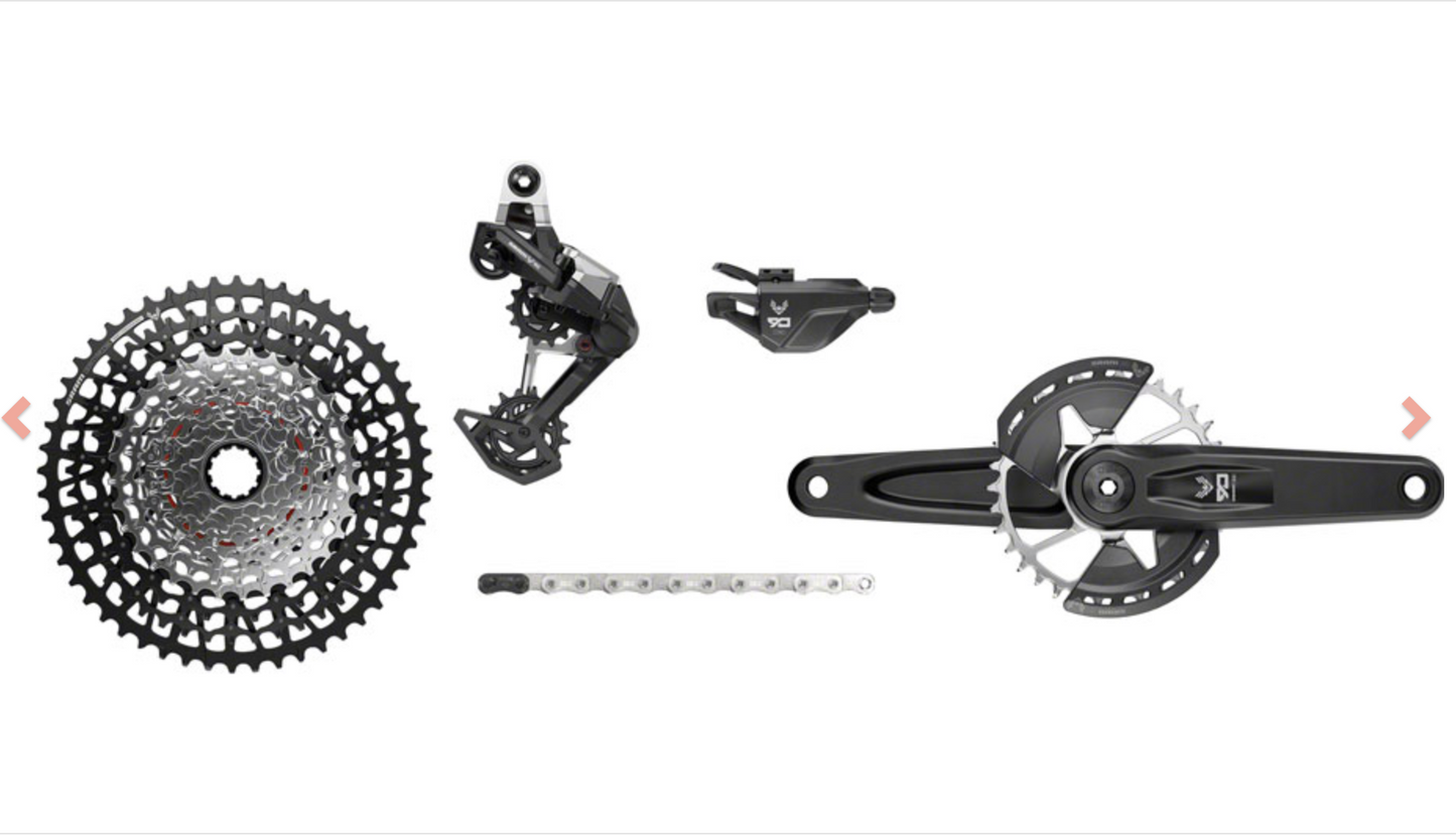 SRAM GX T-Type Eagle Transmission Groupset - Choice of 165, 170, or 175mm Crank, 32t Chainring, 10-52t Cassette, Rear Derailleur, Chain