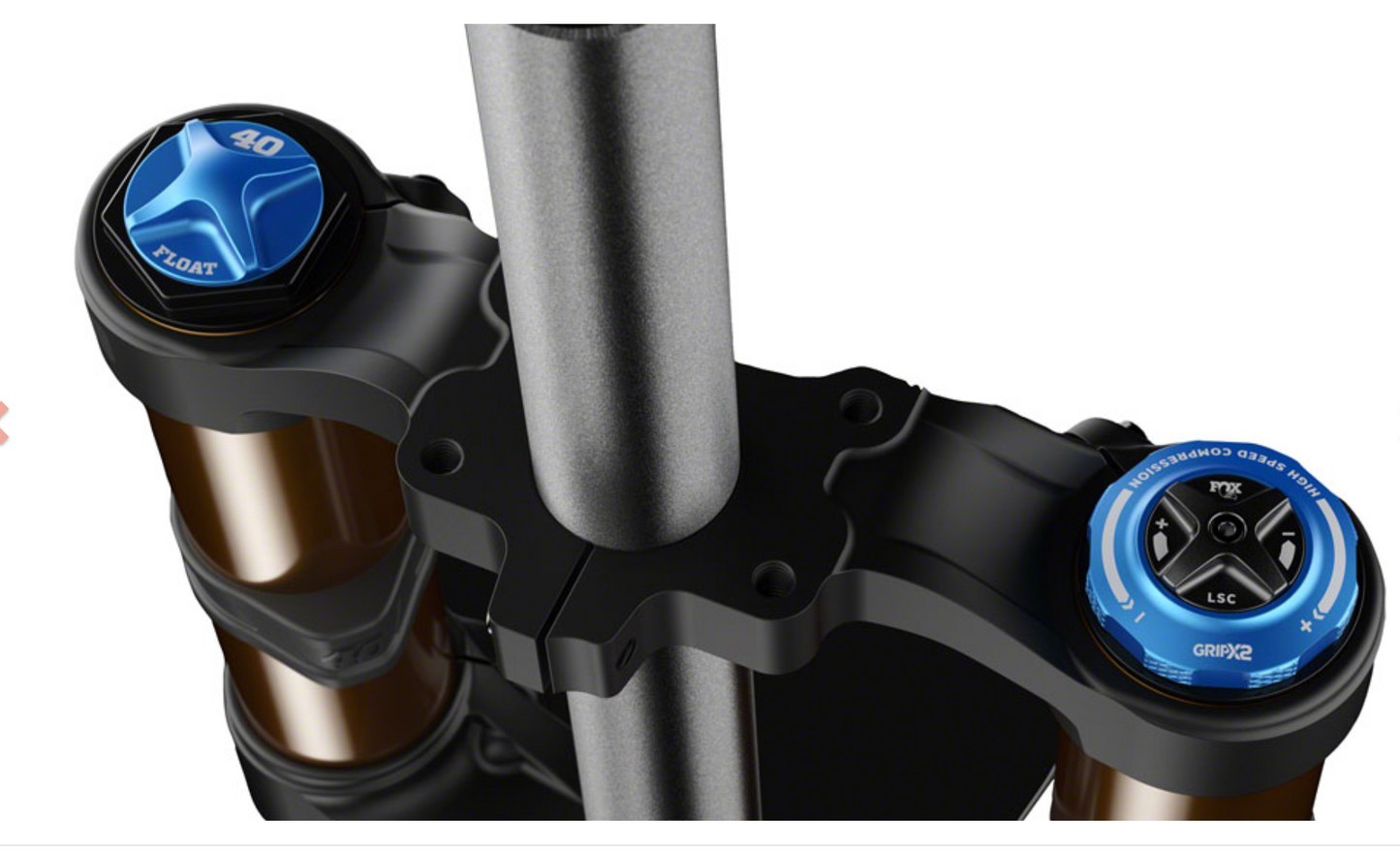 FOX 40 Factory Suspension Fork - 27.5", 203 mm, 20TA x 110 mm, 48mm Offset, GRIP X2 Damper, Shiny Black